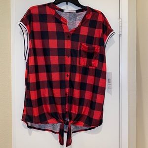 ♦️NWT♦️Buffalo Plaid Sleeveless Top